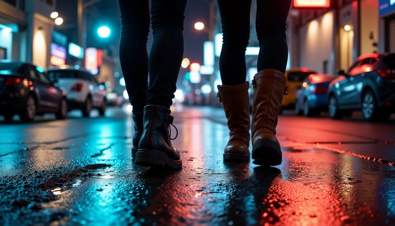 bottes, pluie, rue, ambiance urbaine et nightlife, lieux et lifestyle